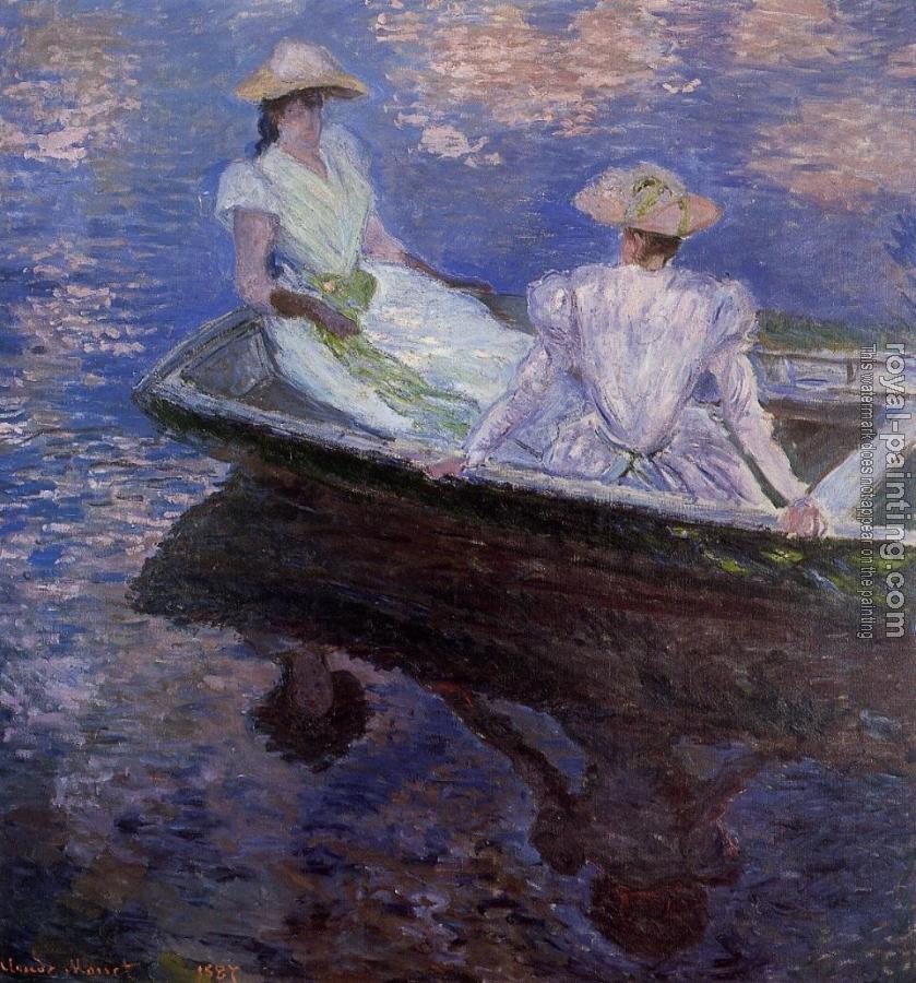 Claude Oscar Monet : Young Girls in a Row Boat